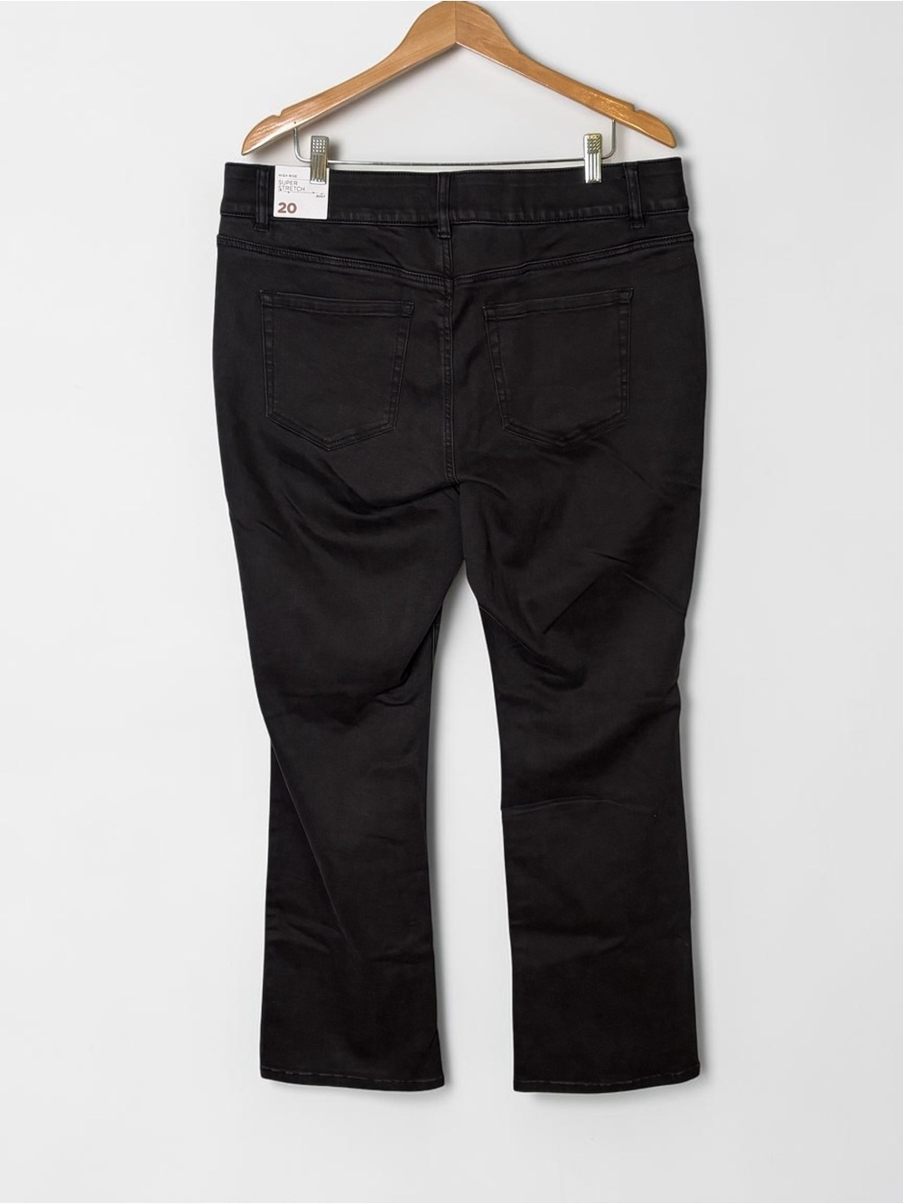 NWT Lane Bryant High Rise Super Stretch Bootcut Jeans Tummy Control Black 20 - Picture 6 of 15